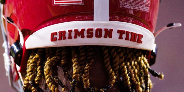 Alabama back of the helmet