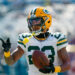 JACKSONVILLE, FL - OCTOBER 27: Green Bay Packers cornerback Jaire Alexander (23) warms up before a NFL football game between the Green Bay Packers and the Jacksonville Jaguars on October 27th, 2024 at EverBank Stadium in Jacksonville, FL. (Photo by Chris Leduc/Icon Sportswire via Getty Images)