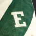 YPSILANTI, MI - DECEMBER 18:  The Eastern Michigan Eagles logo on a pair of shorts during a college basketball game against the Detroit Mercy Titans at the George Gervin GameAbove Center on December 18, 2022 in Ypsilanti, Michigan.  (Photo by Mitchell Layton/Getty Images)