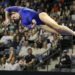 Oceanside, CA - January 04: UCLA gymnast Brooklyn Moors performs during the floor exercise.