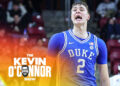 CHESTNUT HILL, MA - JANUARY 18: Duke Blue Devils guard Cooper Flagg (2) reacts after a made three point shot during the college basketball game between Duke Blue Devils and Boston College Eagles on January 18, 2025, at Conte Forum in Chestnut Hill, MA. (Photo by M. Anthony Nesmith/Icon Sportswire via Getty Images)