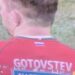 Russia flag printed on the back of Kirill Gotovtsev's Gloucester shirt