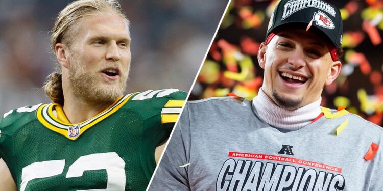 Clay Matthews and Patrick Mahomes