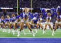 Cowboys cheerleaders perform