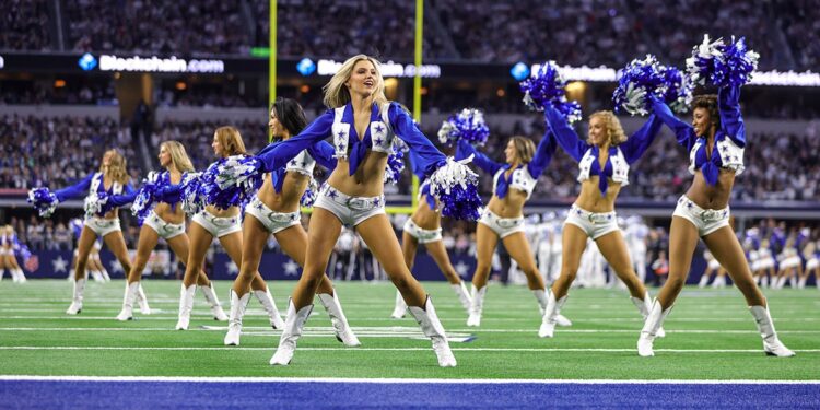 Cowboys cheerleaders perform