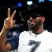 Former Dallas Cowboys wide receiver Dez Bryant walks on the field before the game between the New York Giants and Cowboys, Sept. 26, 2022, in East Rutherford, N.J.