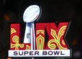 NEW ORLEANS, LOUISIANA - DECEMBER 14: The Super Bowl 59 logo on a promotional display in the French Quarter on December 14, 2024 in New Orleans, Louisiana. (Photo by Aaron M. Sprecher/Getty Images)