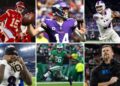 <span>(Clockwise from top left) Patrick Mahomes, Sam Darnold, Josh Allen, Dan Campbell, Saquon Barkley and Lamar Jackson will all play a huge part in this season’s playoffs.</span><span>Composite: Getty Images</span>