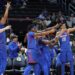 DePaul players celebrate