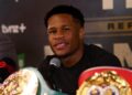 Devin Haney at a press conference