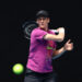 MELBOURNE, AUSTRALIA - JANUARY 05: Jannik Sinner of Italy 
 plays a forehand during a practice session ahead of the 2025 Australian Open at Melbourne Park on January 05, 2025 in Melbourne, Australia. (Photo by Graham Denholm/Getty Images)