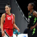 Kelsey Plum, left and Jewell Loyd will play for new teams in 2025. (Photo by Steph Chambers/Getty Images)