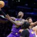 Los Angeles, California January 21, 2025-Lakers LeBron James drives to the basket to score against the Wizards in the second quarter at Crypto.com Arena Tuesday. (Wally Skalij/Los Angeles Times)