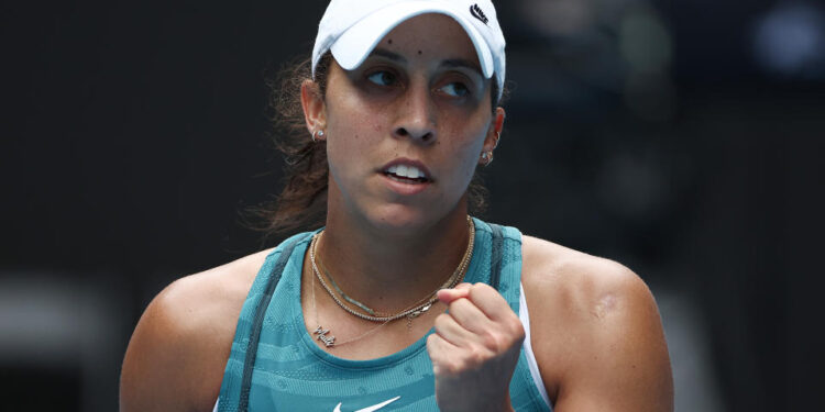 Madison Keys is on to the Australian Open quarterfinals after rallying past Elina Svitolina (Graham Denholm/Getty Images)