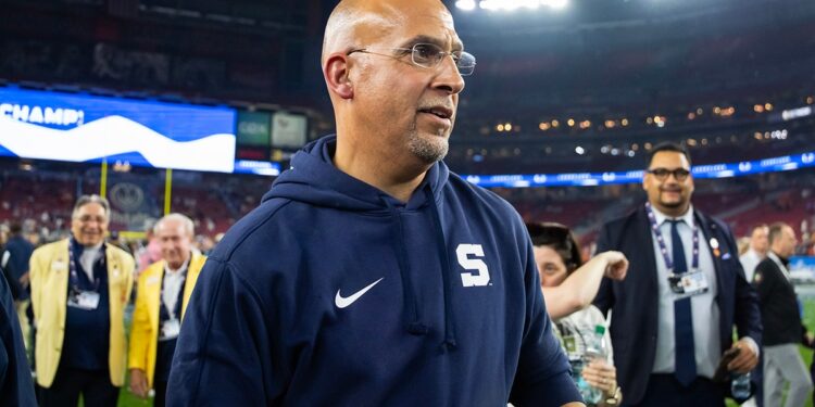 James Franklin walks on field