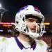 Josh Allen walks on field after loss