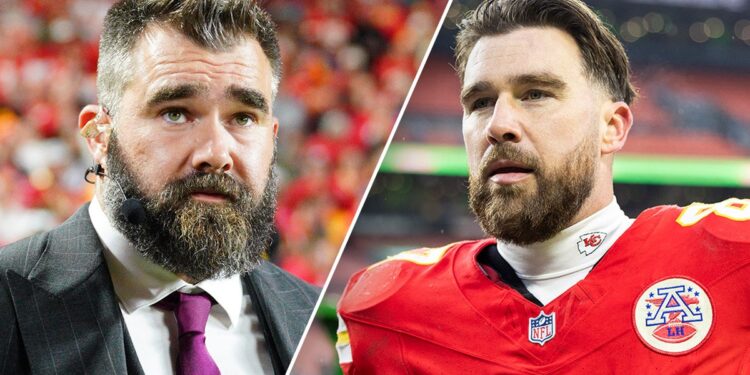 Jason Kelce and Travis Kelce