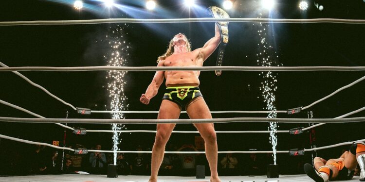 Matt Riddle celebrates