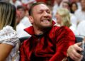 Conor McGregor at Heat game