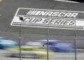 NASCAR Cup Series logo on racetrack