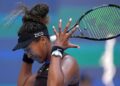 Naomi Osaka reacts