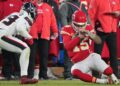 Patrick Mahomes slides