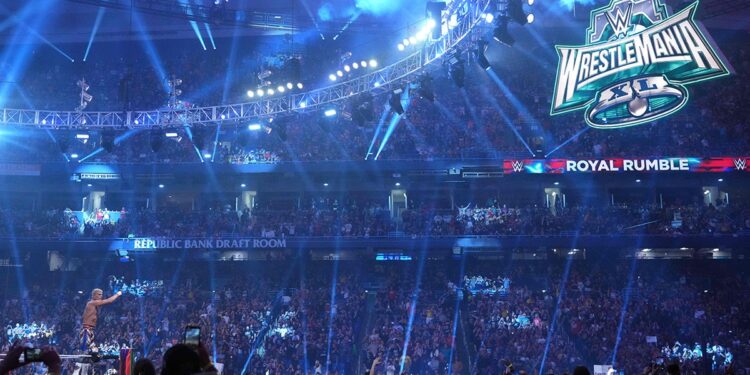 Cody Rhodes celebrates winning the Royal Rumble