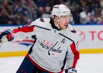 TJ Oshie skates on ice