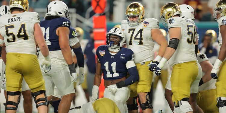 abdul carter with a tackle