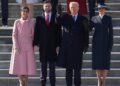 Usha Vance wears pink coat on inauguration day