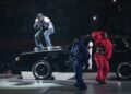 Kendrick Lamar performs at Super Bowl LIX at Caesars Superdome in New Orleans, Louisiana.