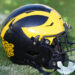 TAMPA, FL - DECEMBER 31: a Michigan Wolverines helmet rests near the sidelines during the ReliaQuest Bowl game between the Michigan Wolverines and the Alabama Crimson Tide on Tuesday, December 31, 2024 at Raymond James Stadium in Tampa, Fla. (Photo by Peter Joneleit/Icon Sportswire via Getty Images)