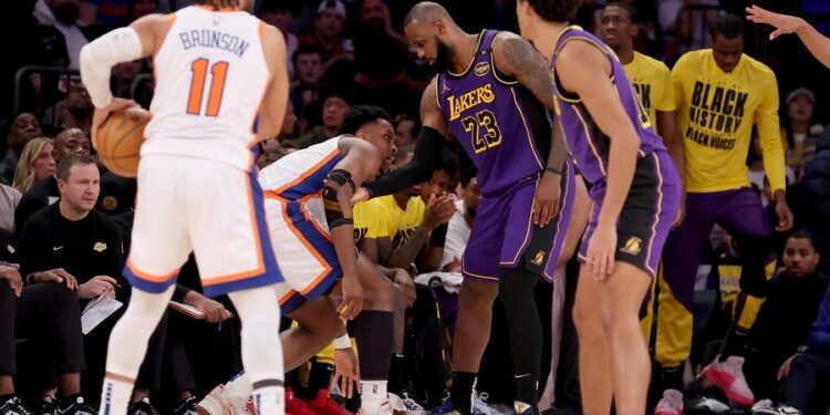 NBA: Los Angeles Lakers at New York Knicks