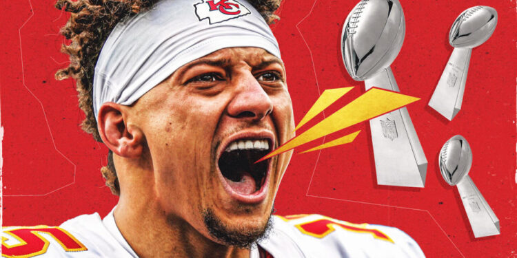 Patrick Mahomes was thinking about an unprecedented third straight Super Bowl title right as he was winning his second in a row. (Taylor Wilhelm/Yahoo Sports)