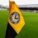 Newport County corner flag at Rodney Parade