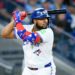 After failing to reach an agreement on a contract extension, Vladimir Guerrero Jr. will not negotiate during the season and could be dealt by the trade deadline or leave Toronto via free agency. (Photo by Julian Avram/Icon Sportswire via Getty Images)