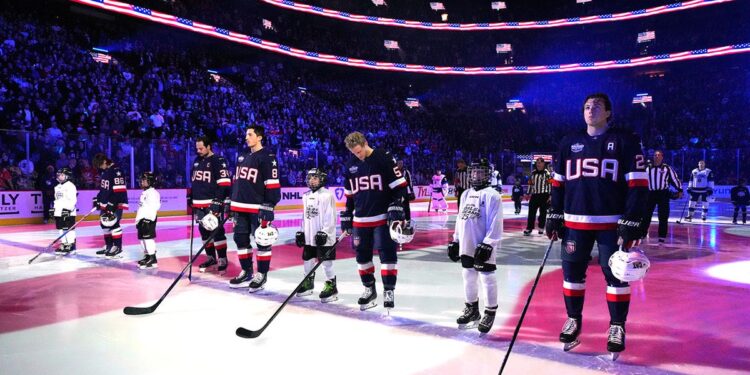 Team USA during anthem