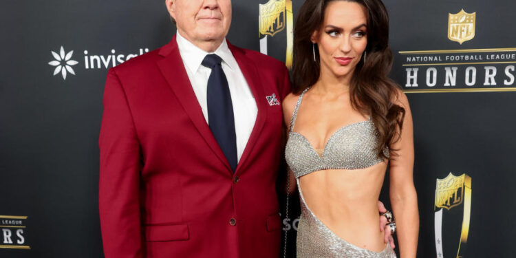 Bill Belichick, Jordon Hudson at the 14th Annual NFL Honors held at Saenger Theatre on February 06, 2025 in New Orleans, Louisiana. (Photo by Christopher Polk/Variety via Getty Images)