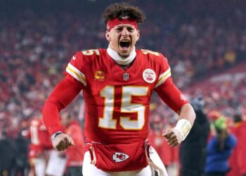 <span>Patrick Mahomes is facing a Super Bowl rematch with the Philadelphia Eagles. </span><span>Photograph: Denny Medley/USA Today Sports</span>