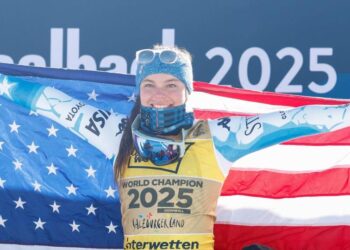 Wyoming-born Breezy Johnson celebrates women's world downhill title