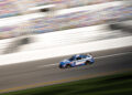 DAYTONA BEACH, FLORIDA - FEBRUARY 12: Kyle Larson, driver of the #5 HendrickCars.com Chevrolet drives during practice for the NASCAR Cup Series Daytona 500 at Daytona International Speedway on February 12, 2025 in Daytona Beach, Florida. (Photo by James Gilbert/Getty Images)