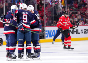 The U.S. men's only tournament final victory over Canada in a best-on-best competition came during the 1996 World Cup of Hockey. Thursday's 4 Nations Face-Off title game will give them a chance at another international championship. (Photo by Andrea Cardin/4NFO/World Cup of Hockey via Getty Images)