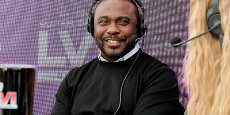 LOS ANGELES, CALIFORNIA - FEBRUARY 11: Former NFL player Marshall Faulk speaks during an interview on day 3 of SiriusXM At Super Bowl LVI on February 11, 2022 in Los Angeles, California. (Photo by Cindy Ord/Getty Images for SiriusXM )