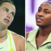 Aryna Sabalenka and Coco Gauff looking frustrated