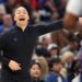 Los Angeles, California March 12, 2024-Clippers head coach Tyronn Lue during a game against the Timberwolves at Crypto.com Arena Tuesday. (Wally Skalij/Los Angeles Times)