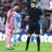 Lionel Messi and the referee of Inter Miami's draw vs NYCFC