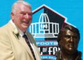 John Madden with a NFL Pro Football Hall of Fame