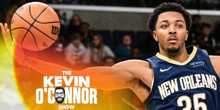 New Orleans Pelicans guard Trey Murphy III plays in the first half of an NBA basketball game against the Memphis Grizzlies Friday, Jan. 24, 2025, in Memphis, Tenn. (AP Photo/Brandon Dill)