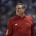 Kansas head coach Bill Self watches play against BYU during the first half of an NCAA college basketball game, Tuesday, Feb. 18, 2025, in Provo, Utah. (AP Photo/Rob Gray)