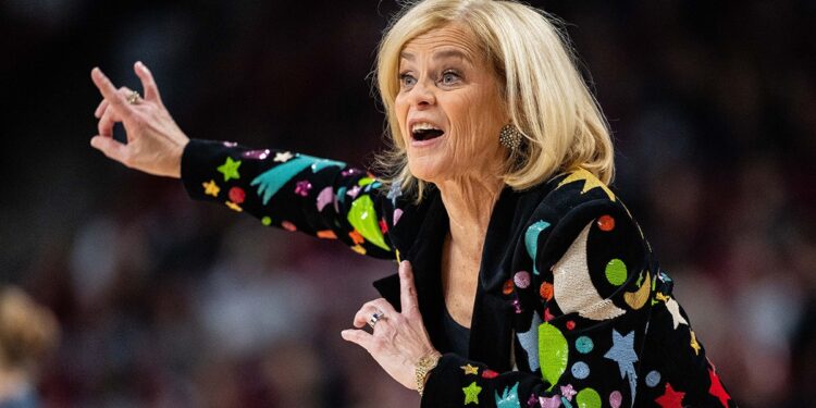 Kim Mulkey coaches a games